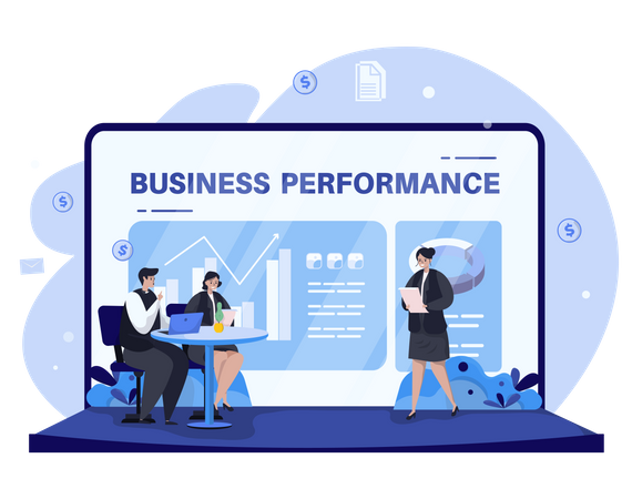 Business performance discussion  Illustration