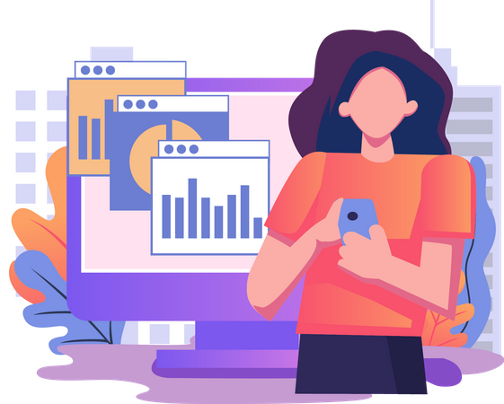 Business performance metrics  Illustration