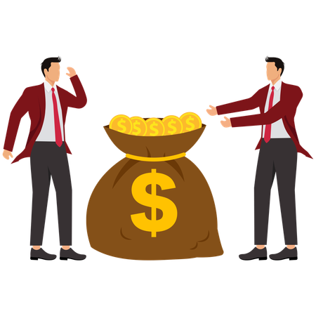 Business Person Get Investment Advice From Experts  Illustration