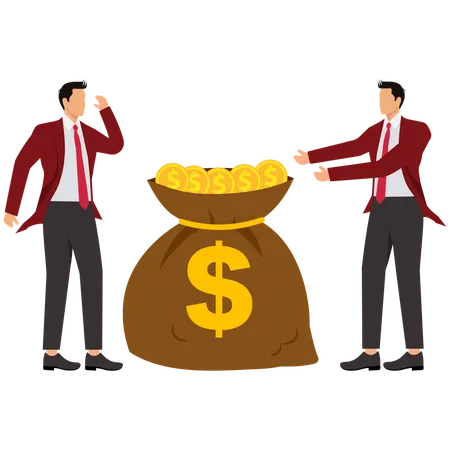 Business Person Get Investment Advice From Experts  Illustration
