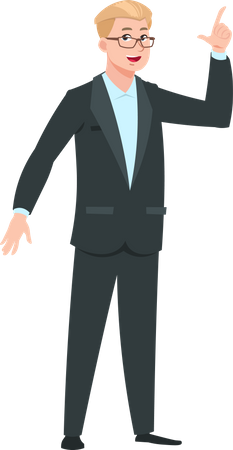 Business person getting idea  Illustration