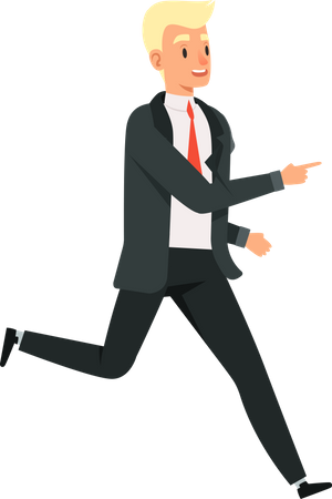 Business person getting late for office Illustration