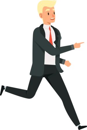 Business person getting late for office Illustration