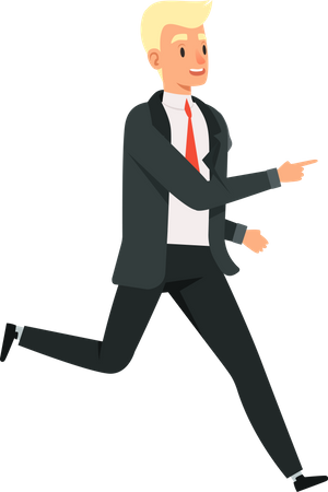 Business person getting late for office  Illustration