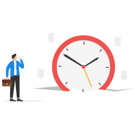 Business person looking at time  Illustration