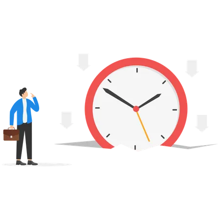 Business person looking at time  Illustration