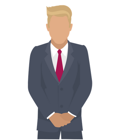 Business person standing  Illustration