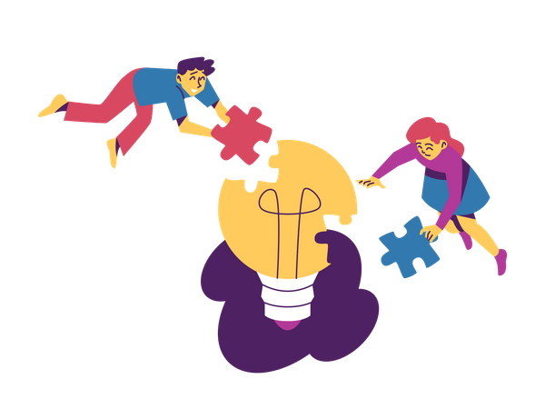 Business person working on business plan  Illustration