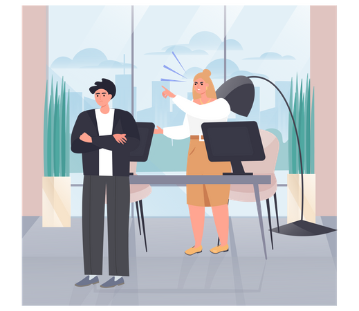 Business Persons Bickering With Each Other  Illustration