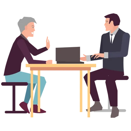 Business persons discussing business strategy  Illustration