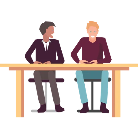 Business persons doing discussion  Illustration