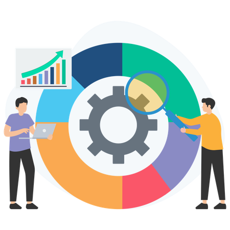 Business pie chart  Illustration