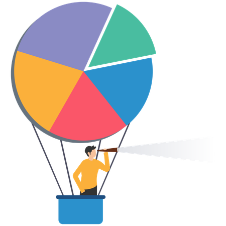 Business pie chart  Illustration