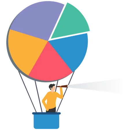 Business pie chart  Illustration