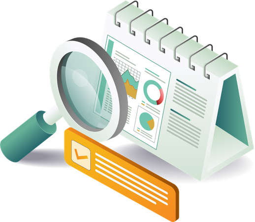 Plan d'affaires avec calendrier d'affaires  Illustration