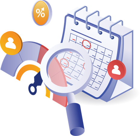 Business plan calendar analysis  Illustration