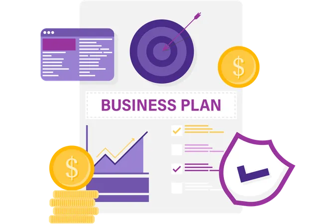 Business plan document  Illustration