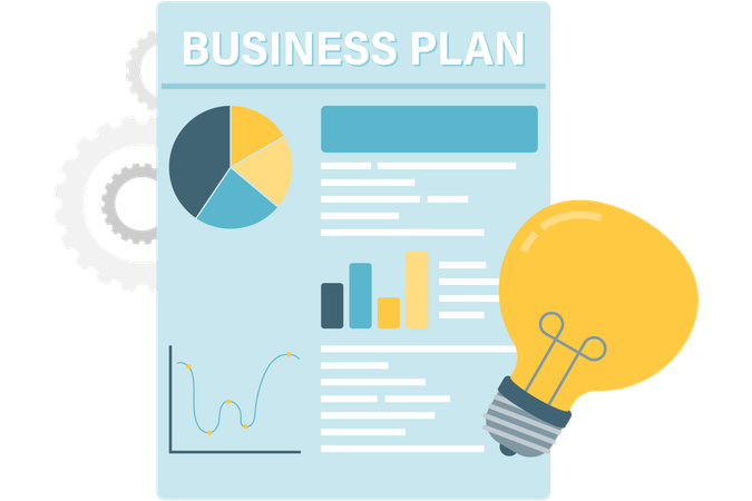 Business plan documents  Illustration