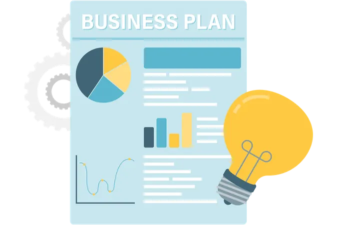 Business plan documents  Illustration