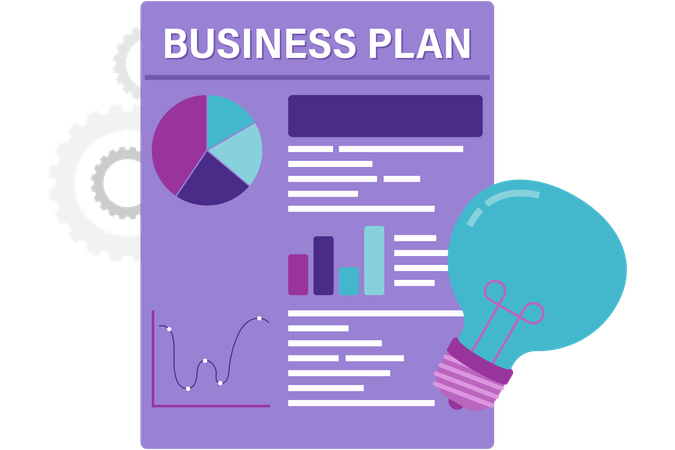 Business plan documents  Illustration