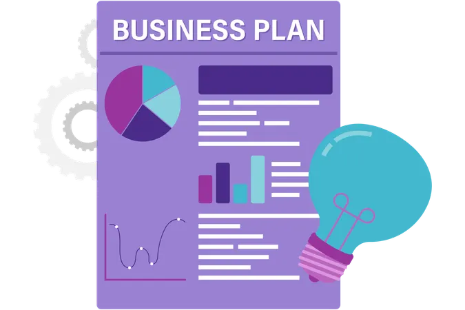 Business plan documents  Illustration
