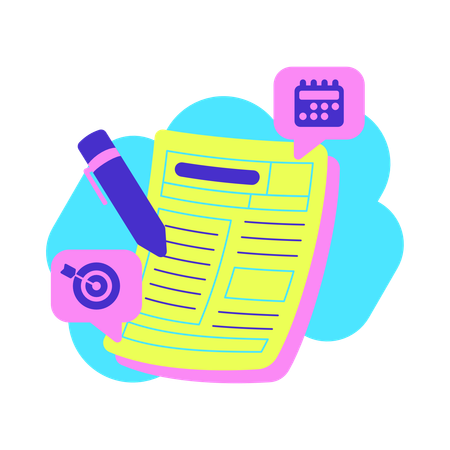 Business planner  Illustration