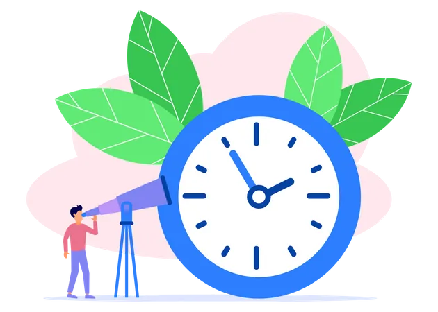 Illustration Vector Graphic Cartoon Character Of Time Management Illustration