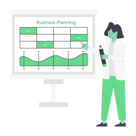 Visually Appealing Flat Illustration Of Business Planning Illustration
