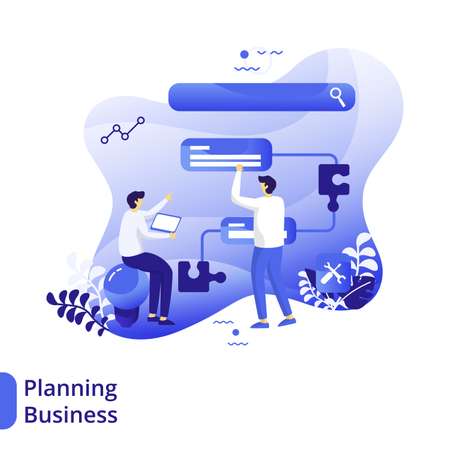 Business Planning Flat Illustration  Illustration