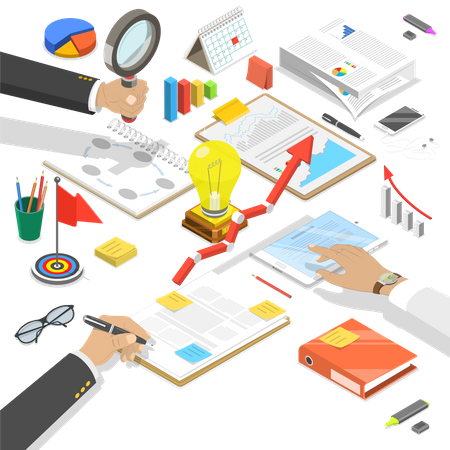 Business planning for growth Illustration