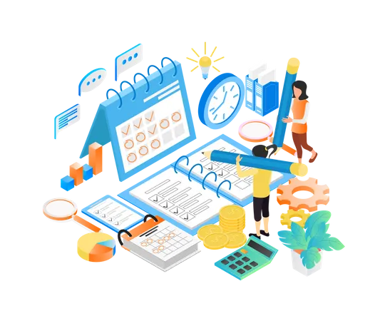 Business planning  Illustration