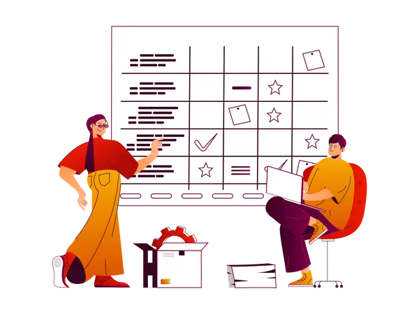 Business planning  Illustration