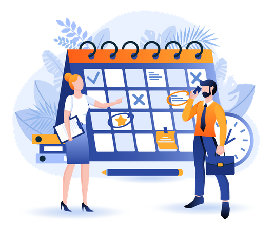 Business Planning Scene  Illustration