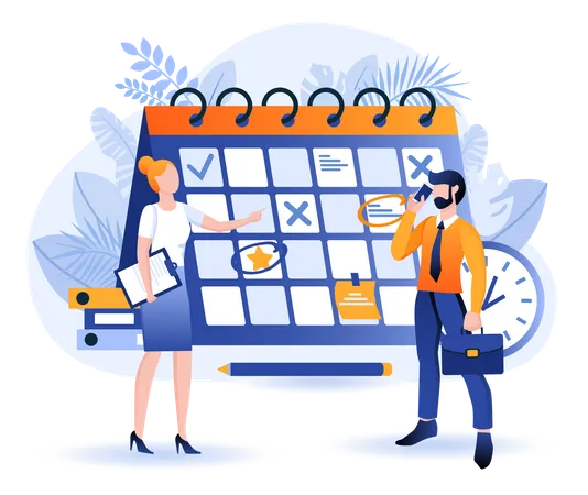 Business Planning Scene  Illustration