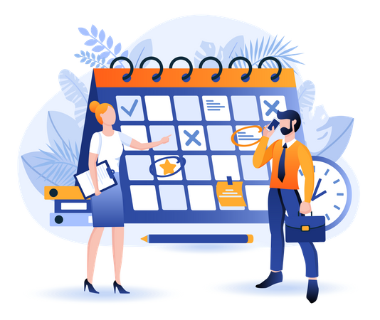 Business Planning Scene  Illustration