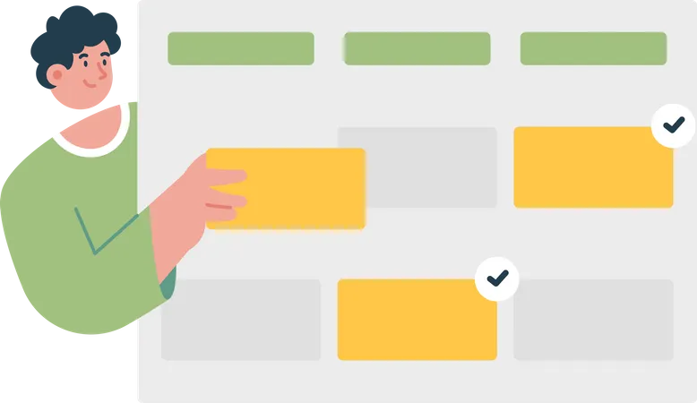 Business planning schedule  Illustration