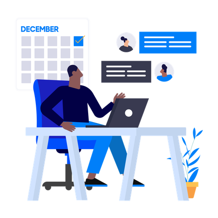 Business planning schedule  Illustration