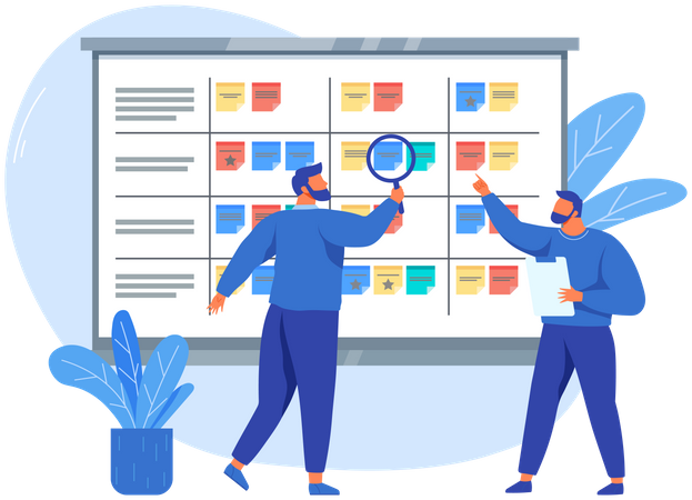 Business planning schedule  Illustration