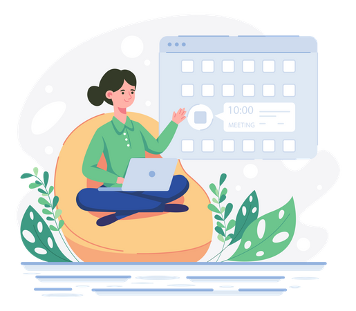Business planning schedule  イラスト