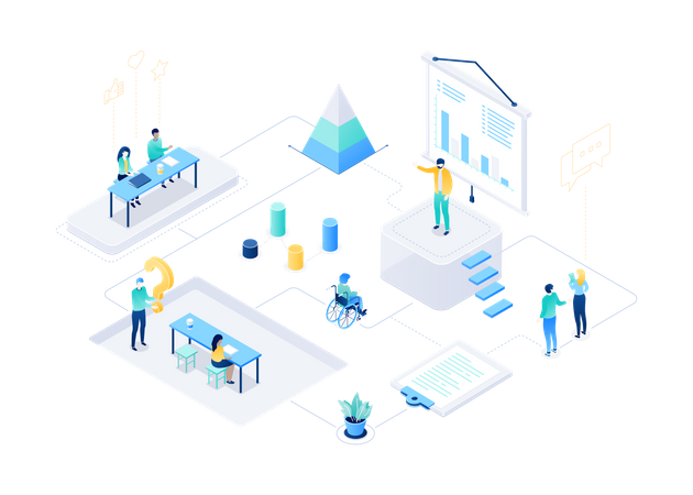 Geschäfts Präsentation  Illustration