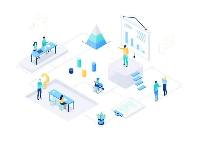 Geschäfts Präsentation  Illustration