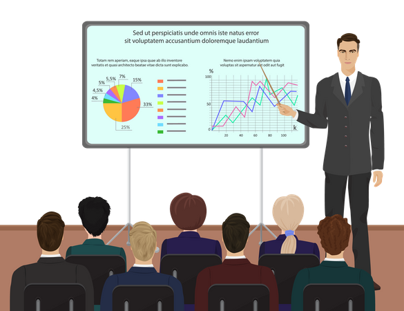 Geschäfts Präsentation  Illustration