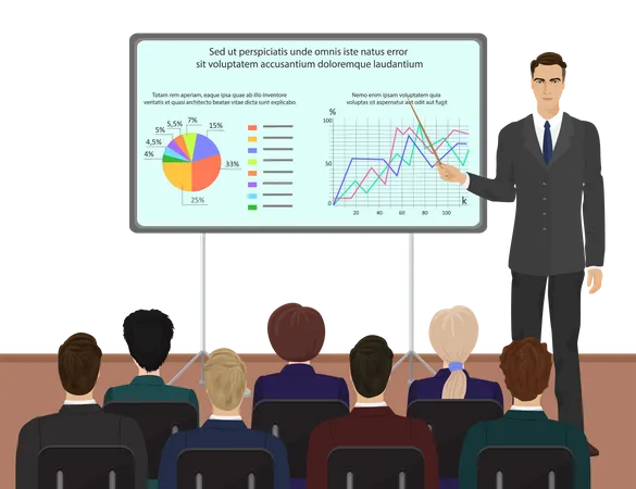 Geschäfts Präsentation  Illustration