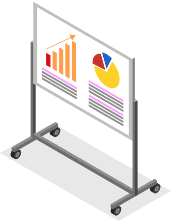 Präsentationstafel für Unternehmen  Illustration