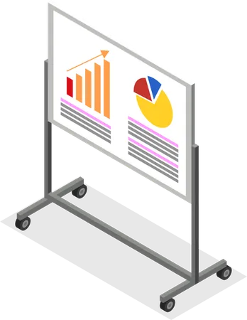 Business presentation board  Illustration