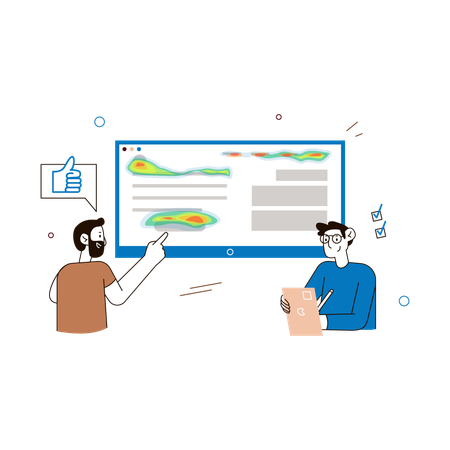 Business Presentation given by manager  Illustration