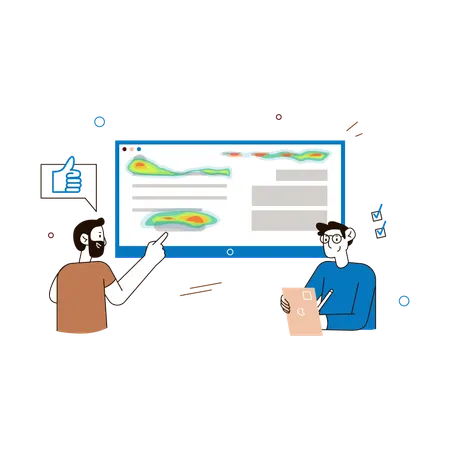 Business Presentation given by manager  Illustration