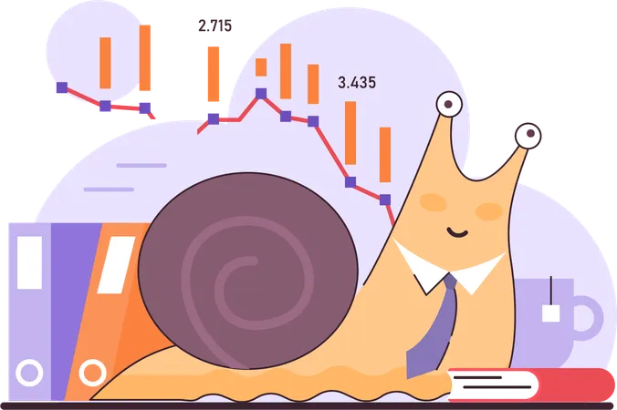 Business presentation showing analysis report  Illustration