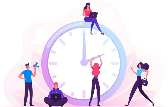 Business Process and Time Management Illustration