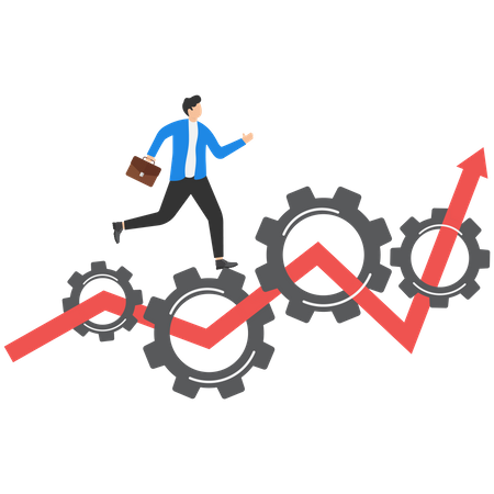 Business process automation and optimization  Illustration